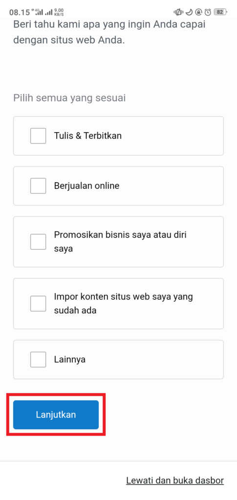 cara buat blog wordpress