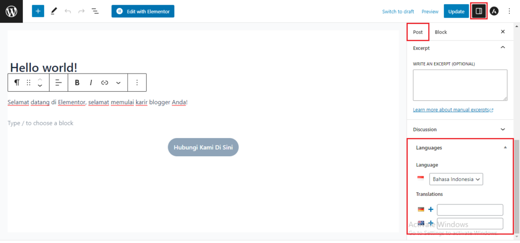 cara membuat website dua bahasa dengan polylang