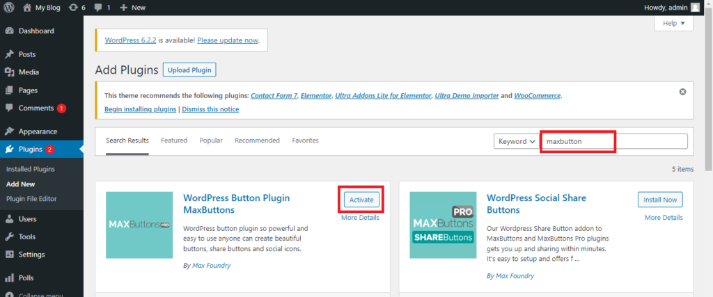 install plugin maxbutton
