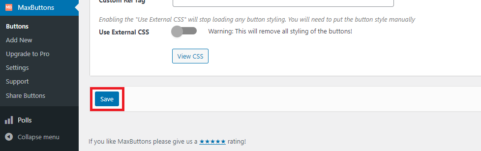 save button