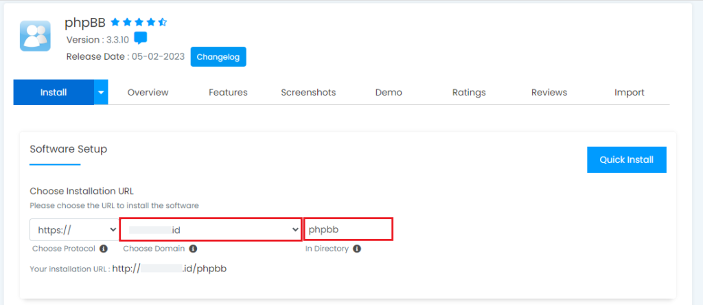 pilih domain dan in directory