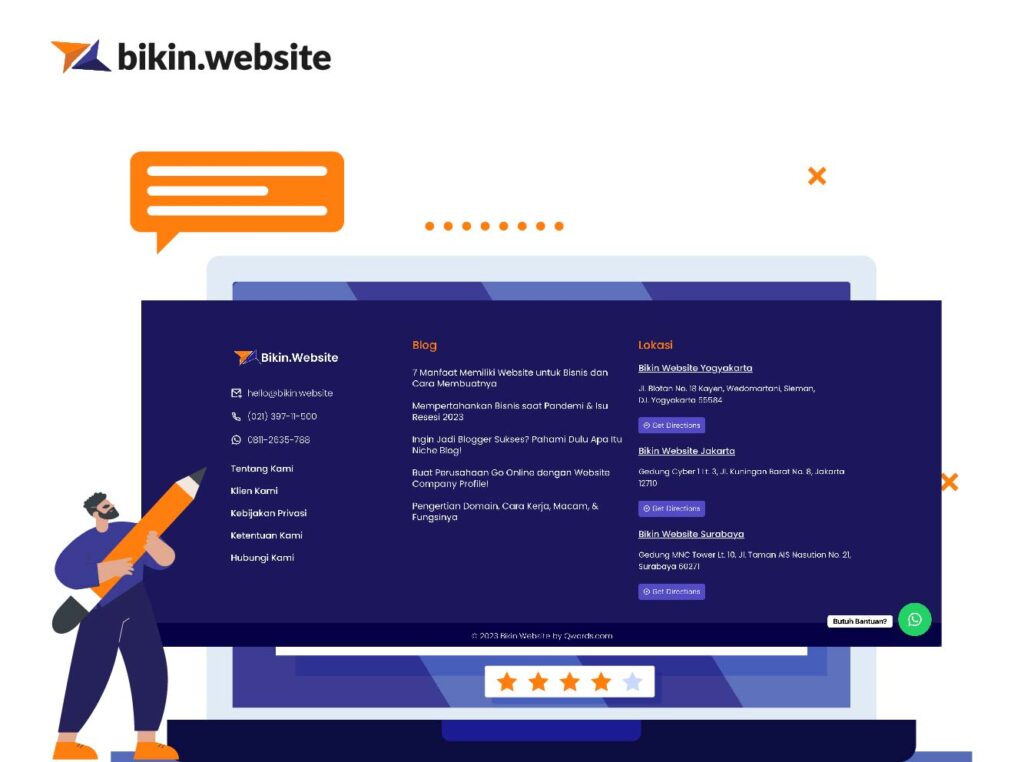 4+ Inspirasi Footer Design untuk Bikin Website Makin Menarik